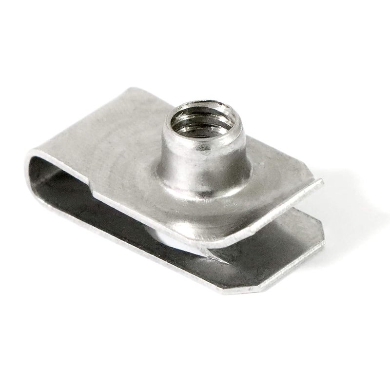 Evecad Store 40 Packs 1/4" - 20 Stainless Steel Regular Extruded U Nuts, U Style Clip-on Nut, U Type Nut, U-nut, U-Type Fasteners - Image 4
